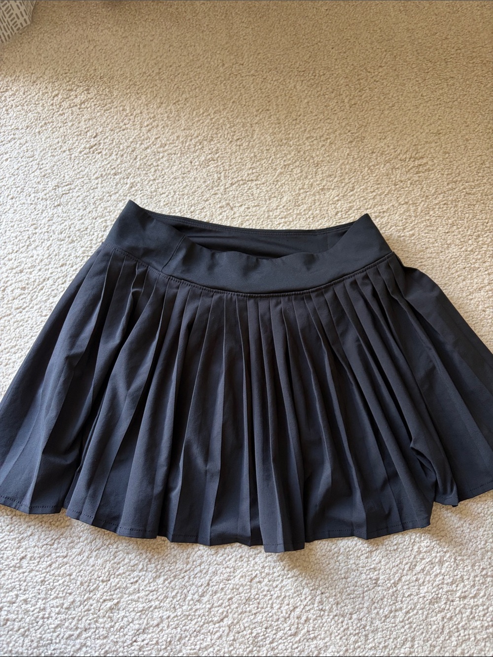 Black Pleated Girls Skirt